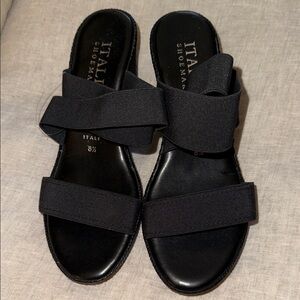 Italian Shoemakers Black Women's Sandals/Wedges